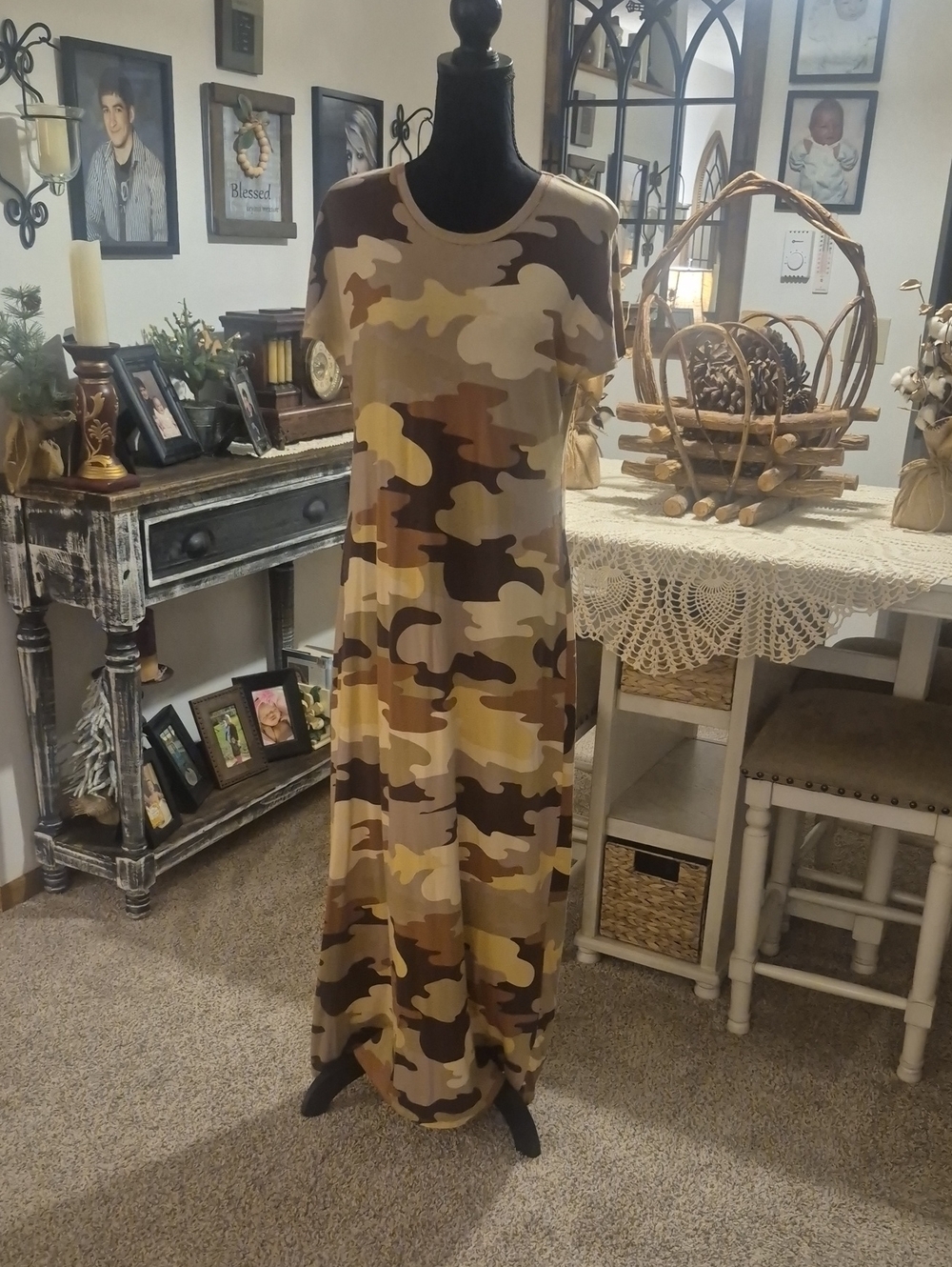 LuLaRoe Camo Maxi in Brown & Tan Camouflage